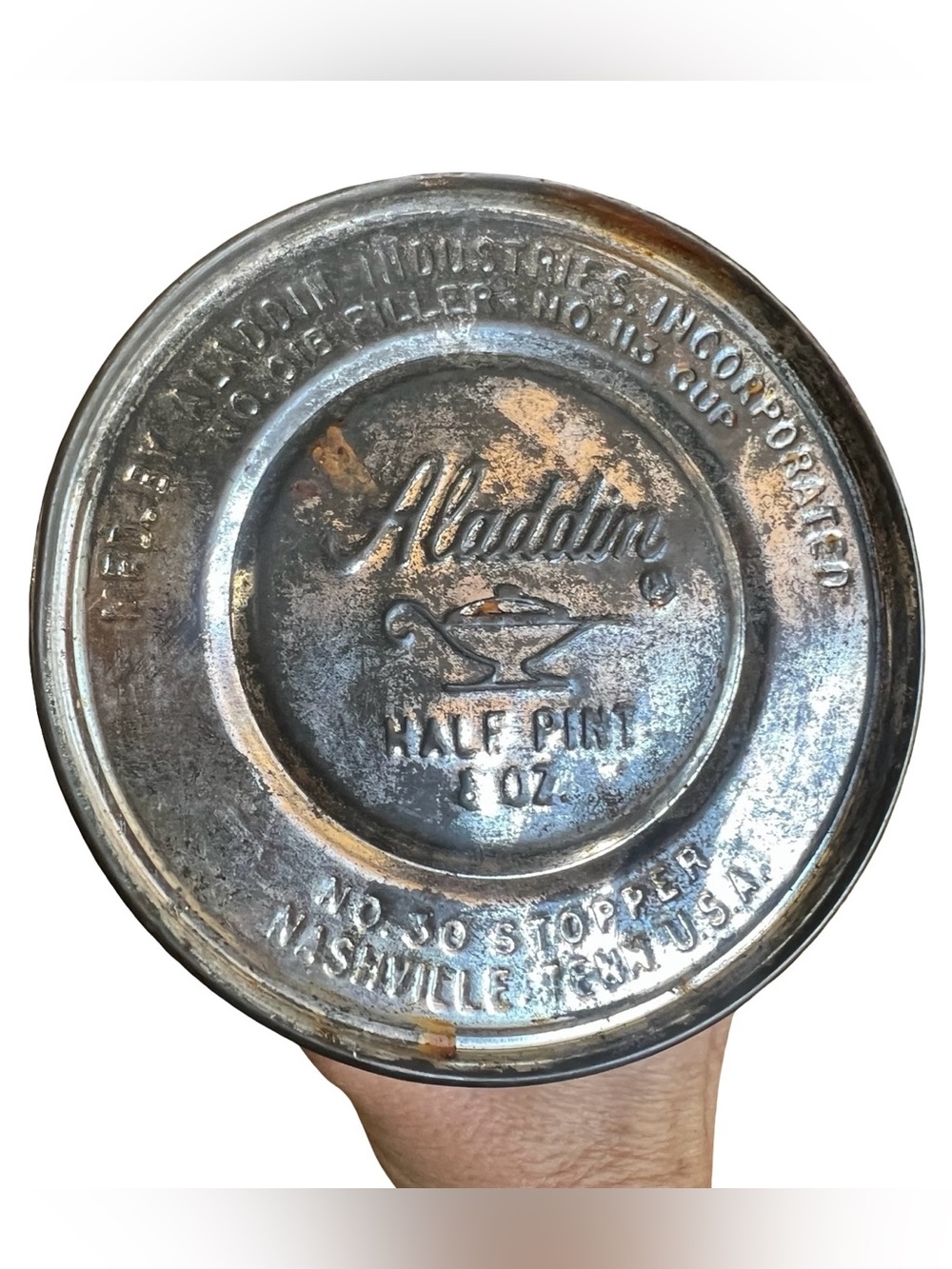 Vintage 60s Kewtie Pie Metal Thermos w Screw Cap Aladdin 8oz 1967 Made in USA - Picture 9 of 9